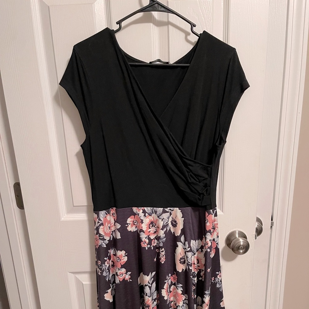 New with tags black and floral dress